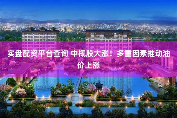 实盘配资平台查询 中概股大涨！多重因素推动油价上涨